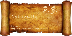 Plel Zomilla névjegykártya